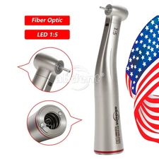 NSK Style Dental 1:5 LED Fiber Optic Handpiece Contra Angle Electric ABDENT USA