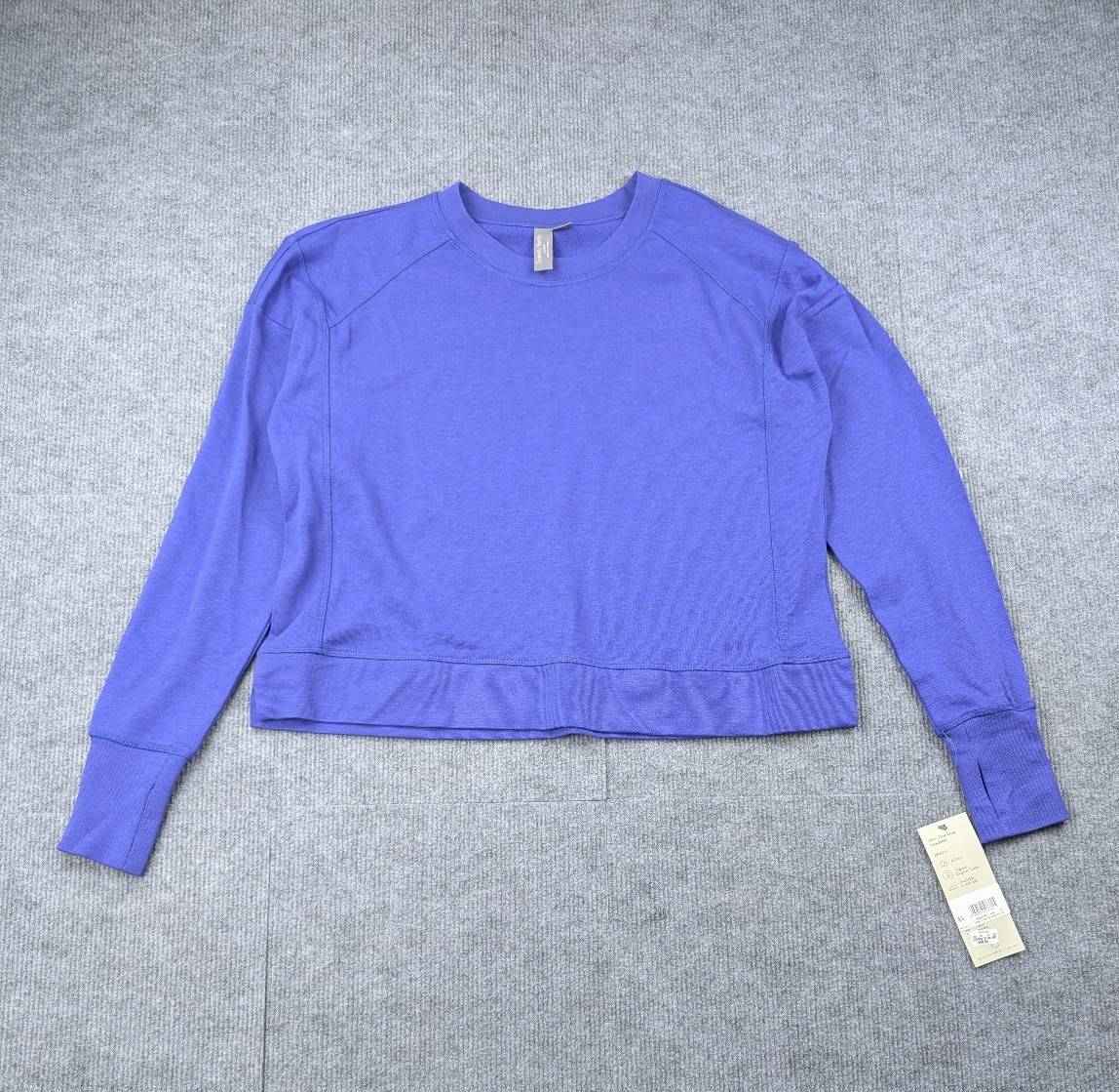 Sweaty Betty After Class Sweatshirt Womens 6 Blue Athleisure Pullover Training