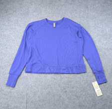 Sweaty Betty After Class Sweatshirt Womens 6 Blue Athleisure Pullover Training