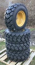 4-Heavy Duty 12-16.5 SKS-6 Skid Steer Tires/Rims for CAT 252,256,262,272 & more