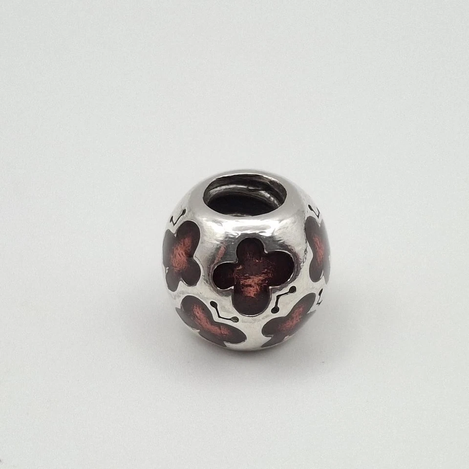 Pandora 925 ALE Sterling Silver Purple/Burgundy Butterflies Charm 790438EN07 - Image 3 of 4