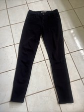 LEVI'S Women's Black 721 HIGH RISE SKINNY SOFT  Stretch Jeans Sz 26x30