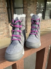 Sorel Youth Whitney II Joan Lace WP girls size 3 waterproof Boots snow grey