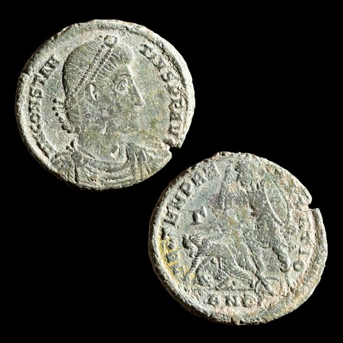 Constantius II Billon Small AE2 348-350 AD Antioch Ancient Roman Coin