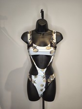 I Saw It First Blue & Black Cut Out  One Piece Swimsuit Size 10