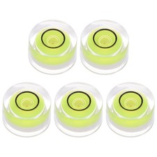 5pcs Round Bubble Level 10x6mm Mini Circular Bullseye Spirit Levels, Lime