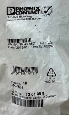 Phoenix Contact BG/SH 1201099 Angled DIN Rail Brackets M6 Pack of 10 New Units