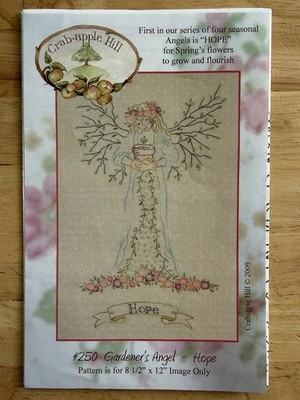 Crabapple Hill Gardener's Angel of Spring HOPE Stitchery Pattern 1st In Series