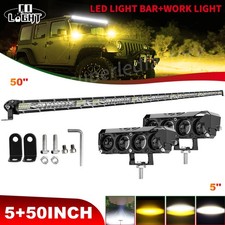 50 Inch Led Light Bar Single Row Spot Flood Combo Beam 52 5 Led Work Lights