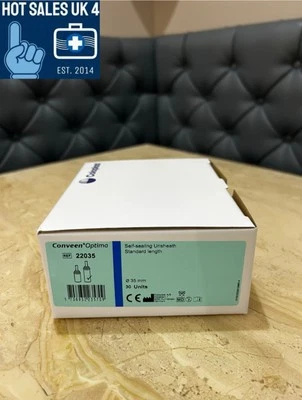 Coloplast Conveen 22035 Optima Self-Sealing Urisheaths, 30x35mm Brand New