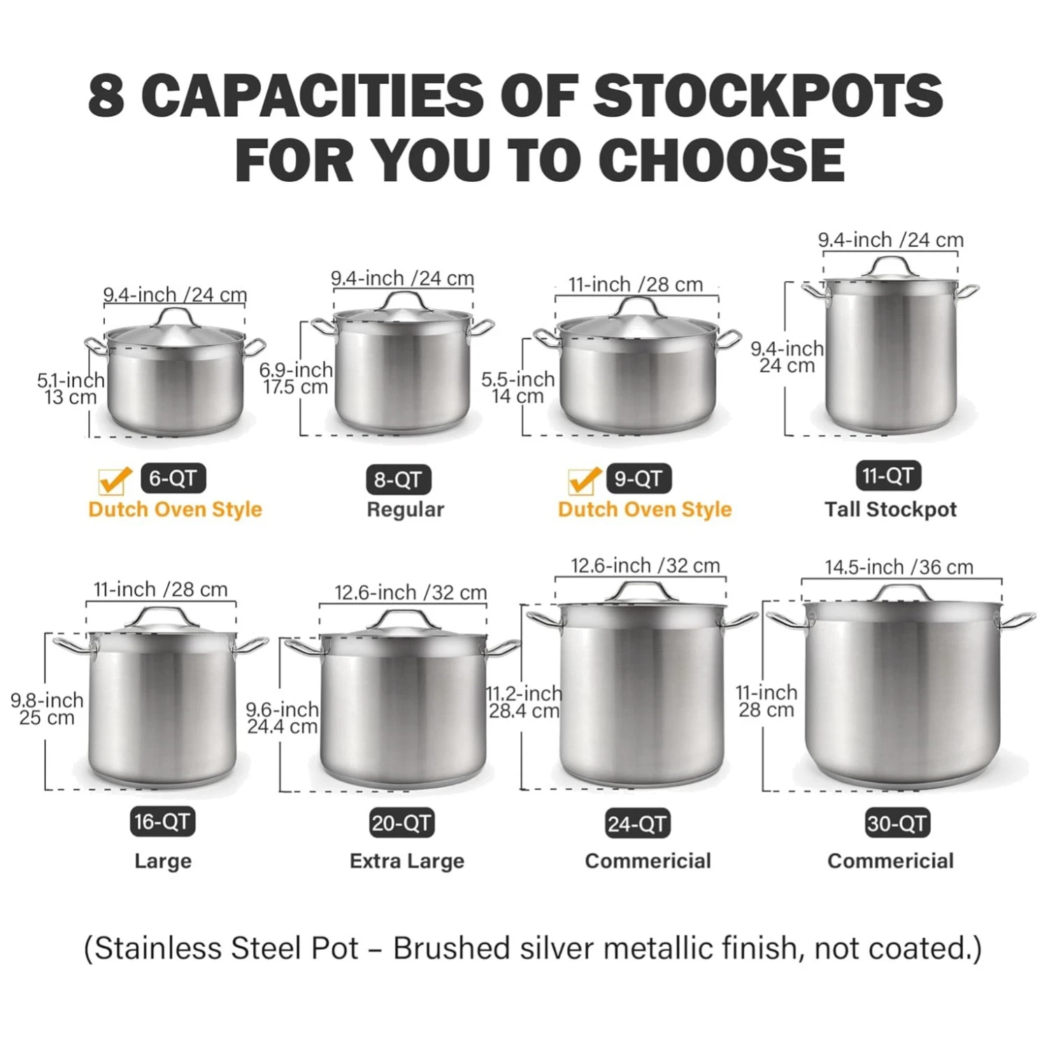 Large Capacity 20 Qt Stockpot for Commercial Use^