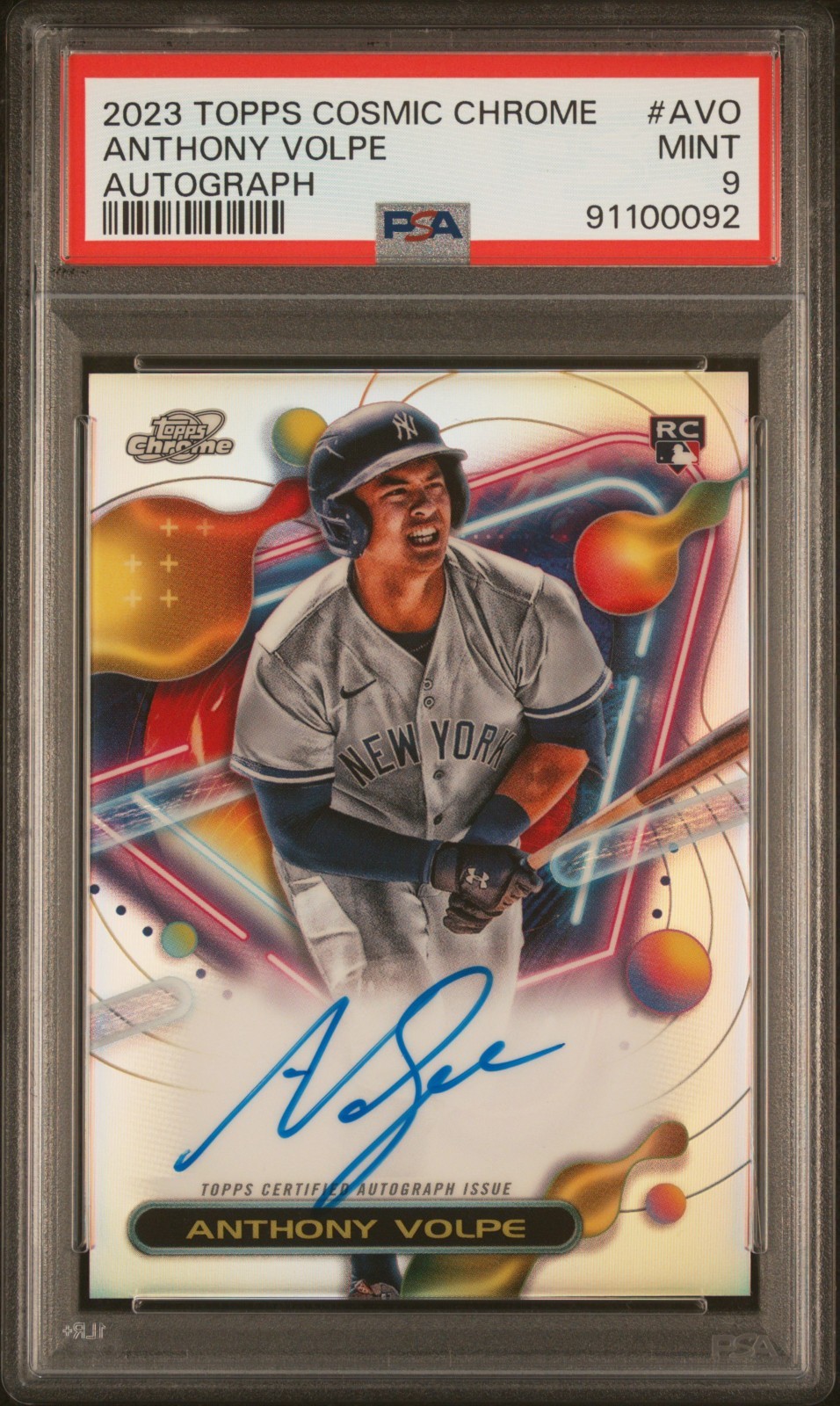 2023 Topps Cosmic Chrome Anthony Volpe RC Auto #CCA-AVO PSA 9