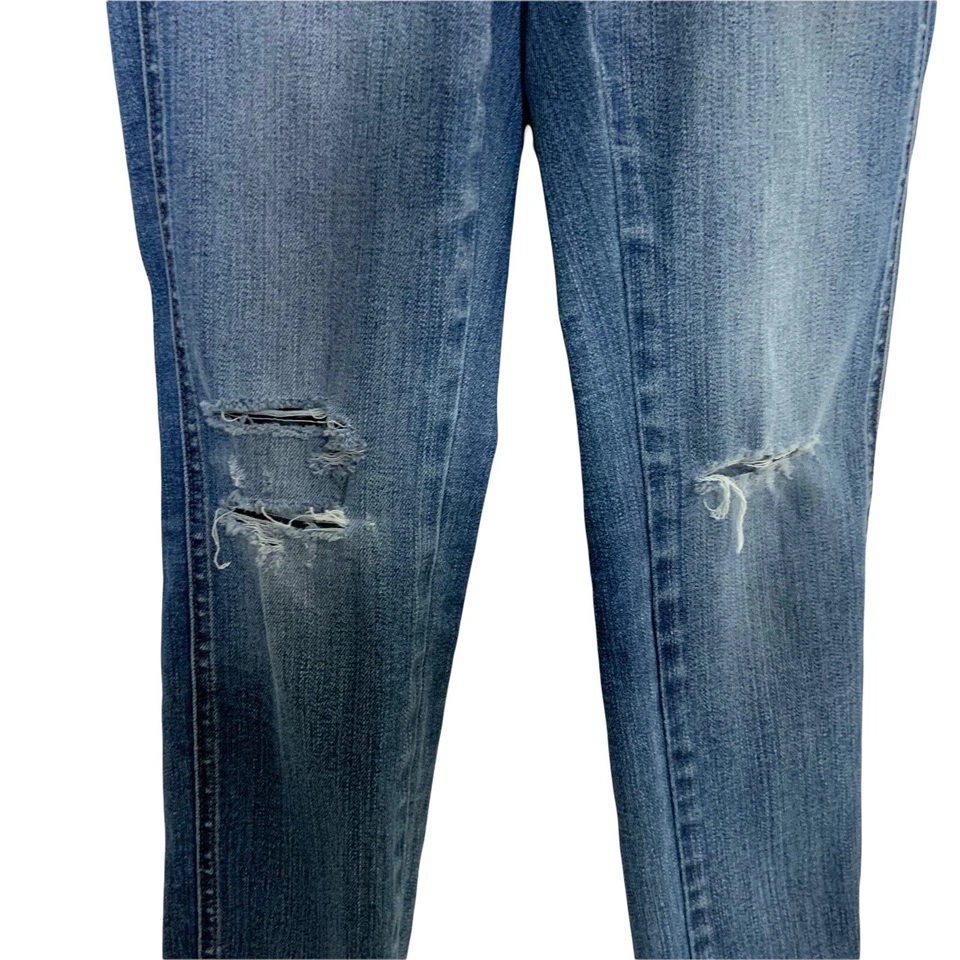 Madewell Womens Distressed Skinny Overalls Size XXS Medium Blue Wash - Image 4 of 4