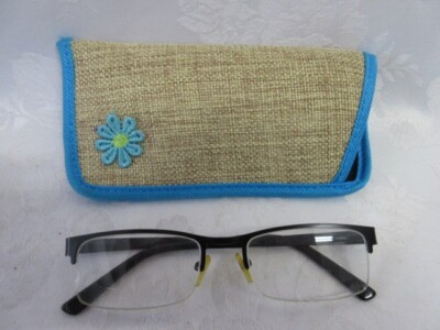 Vtg  Design Optics Plus 2  Reading Glasses w  Fabric Case, Very Good Condition!
