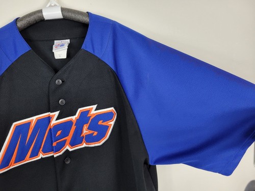 Camiseta de béisbol negra majestuosa de los New York Mets para hombre talla XL - Imagen 9 de 13