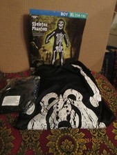 Skeleton Phantom Halloween Costume Boy XL 14-16 New