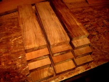 10 Thin Pieces Kiln Dried Sanded FEQ Teak 12" X 2" X 3/8"