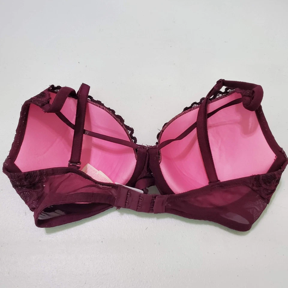 Sujetador ROSA Mujer 32DD Púrpura Floral Fecha Luz Push Up Encaje Victoria's Secret Foto 4 de 4