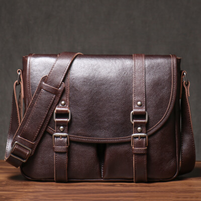 Messenger Bag Vintage Genuine Leather Satchel Crossbody