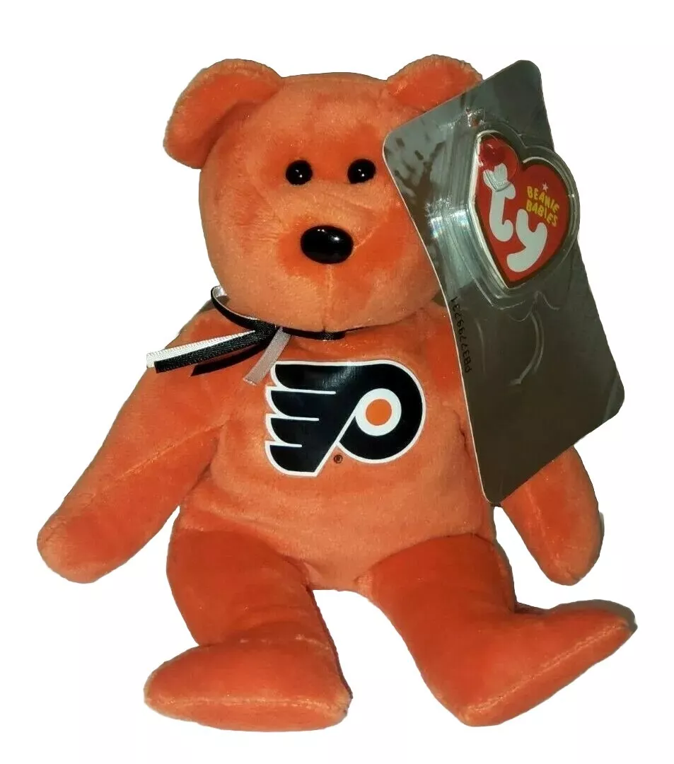 NHL Ty Beanie Baby Hockey Bear PHILADELPHIA FLYERS 8 Inch NEW