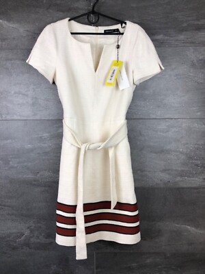 Karen Millen Striped Tweed A-Line Dress | eBay