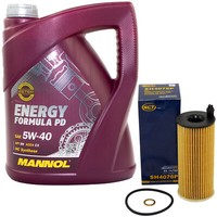 MotoröL Set 5W-40 5 Liter + ÖLfilter SH 4076 P FüR BMW 1Er 3Er 5Er 6Er X3 Mini