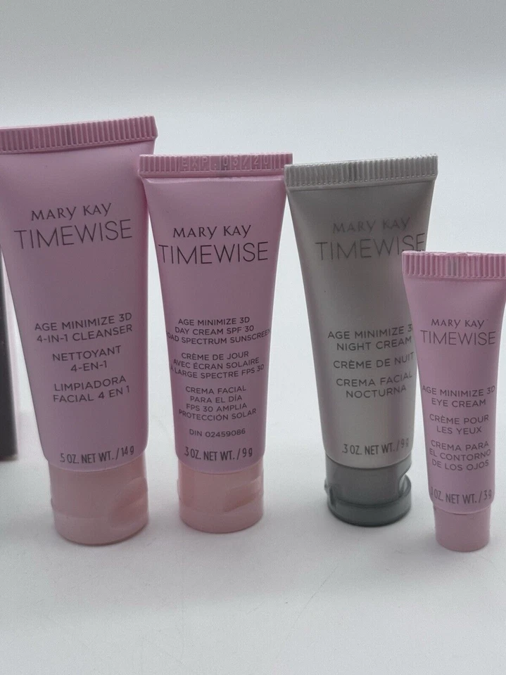 全新 Mary Kay 3-Timewise Miracle 套装 3D Go 套装 旅行套装 有效期至 3/20 组合/油性 — 第 2/4 张图片