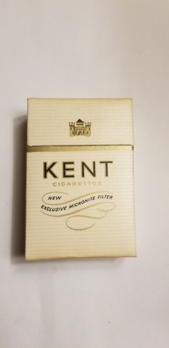 Vintage KENT MICRONITE filter CIGARETTE flip top package empty box no warning 