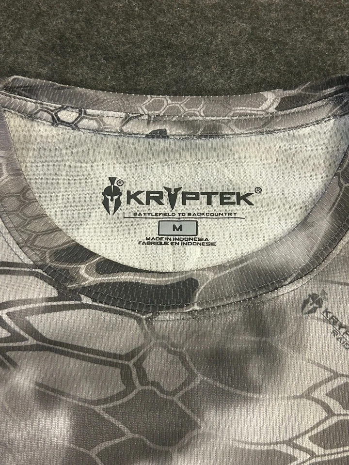 Kryptek Raid Gray Black Hyperion Short Sleeve Crew Shirt Lightweight Mens Medium - Image 2 of 4