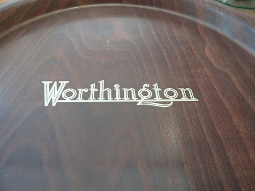 VINTAGE 1960,S BAR PUB WOOD TRAY ADVERTISING WORTHINGTON ALE SANENWOOD GERMAN - Picture 2 of 7