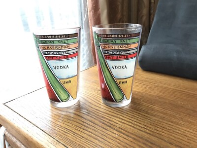 Uncommon Goods Bloody Mary Diagram Glassware Set Of 2