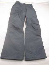 SLALOM Size S Womens Black 100 Nylon Zip Fly Pockets Windproof Snow Pants 489