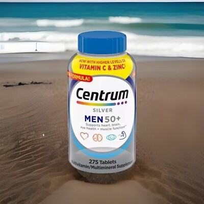 Centrum Silver Men Over 50+ Multivitamin 275 Tabs *NEW FORMULA NON-GMO EXP 1 YR+