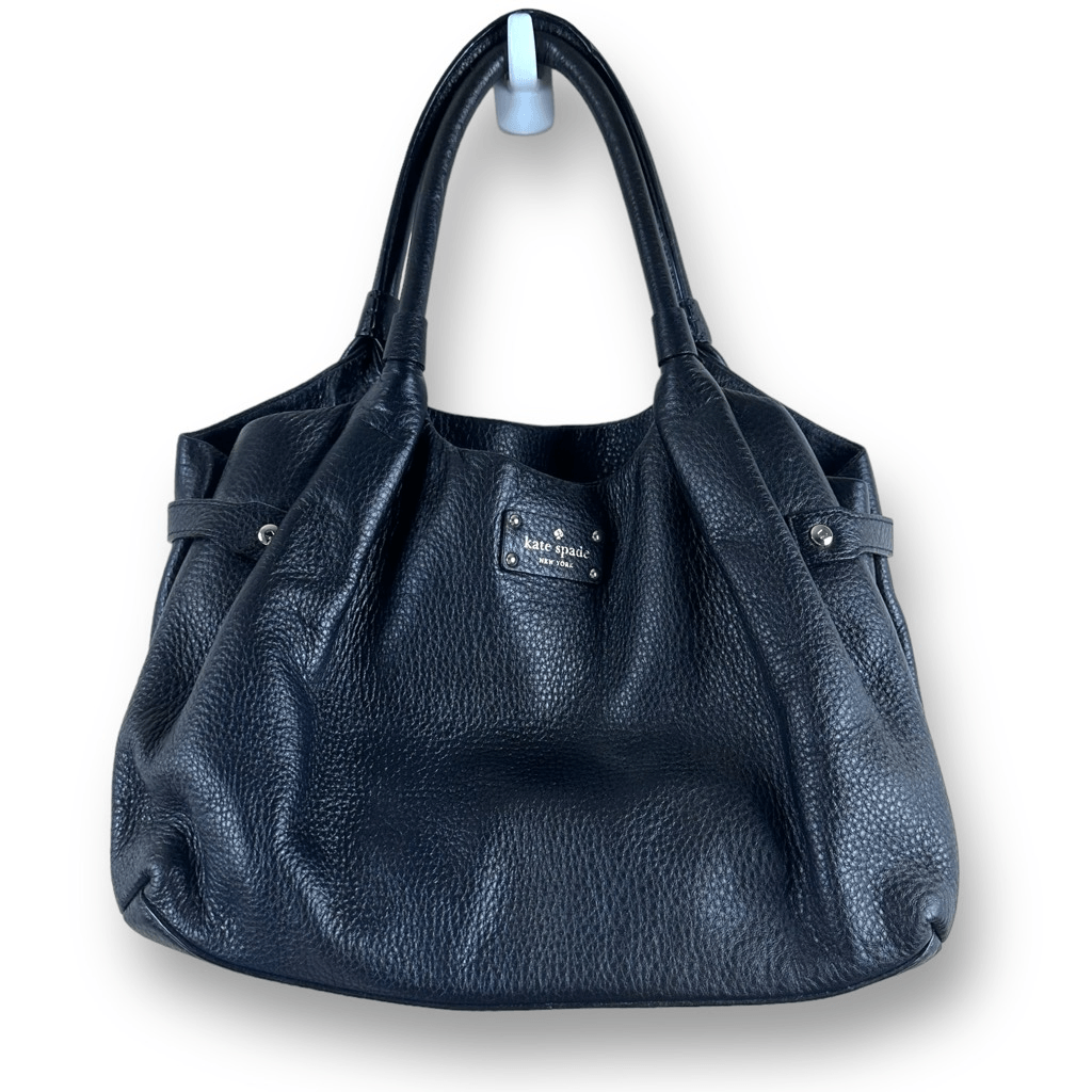Kate Spade Stevie Berkshire Road Shoulder Bag Black Pebbled Leather Contemporary