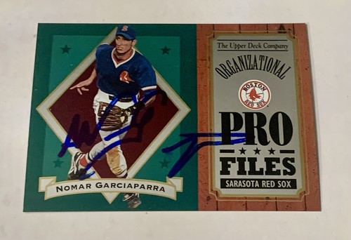 Nomar Garciaparra SIGNED 1995 UD Organizational Pro Files #OP4 RC Auto Red Sox - 第 1/2 張圖片