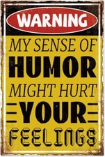 Funny Warning Man Cave Vintage Wall Tin Metal Signs 8x12 Inches My Sense