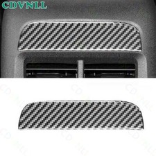Cubierta del marco de ventilación de salida de aire del asiento trasero de fibra de carbono real para Chevy Equinox 18-24