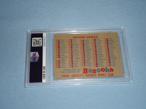 1957 Topps Baseballkarte Checkliste 1/2 Bazooka PSA Graded 5 (MK) EX 42603521 - Bild 3 von 3