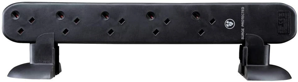 Tower Extension Lead Surge Protected 10 way 2 USB Ports 1 Metre Masterplug - Image 3 of 4
