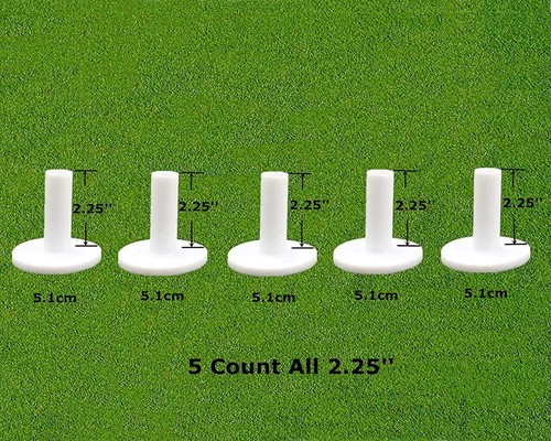 Golf Rubber Tee 5 Pack For Driving Range Practice 1.5" 2.25'' 2.75'' 3'' 3.13'' - Picture 4 of 12