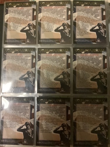 STARGATE SG-1 IN THE LINE OF DUTY CO1-CO9 CHASE CARD SET RITTENHOUSE COL. ONEILL - Picture 2 of 2