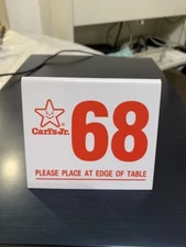 Classic Carl's Jr Table Tent Sign 68