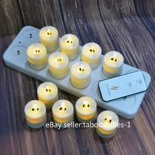 Luminara Flameless Rechargeable Led Tea Lights Ivory Votive Candles for Church