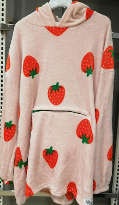  Erdbeer Snuddie OVERSIZE PULLOVER HOODIE SNOODDIE Kapuzenpullover   S M L 
