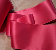 2-3/4" WIDE SWISS DOUBLE FACE SATIN RIBBON- AZALEA PINK - by the yard
