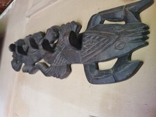 Vintage walking fish shaped coat rack hook hanger