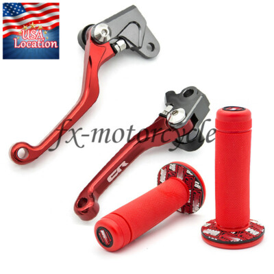 Red CNC Pivot Clutch Brake Levers - T6061 Aluminum For Honda CR125R CR250R 1992-2003