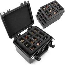 CASEMATIX Miniature Case – Holds 43 Warhammer & DnD Minis – Figurine Case Only