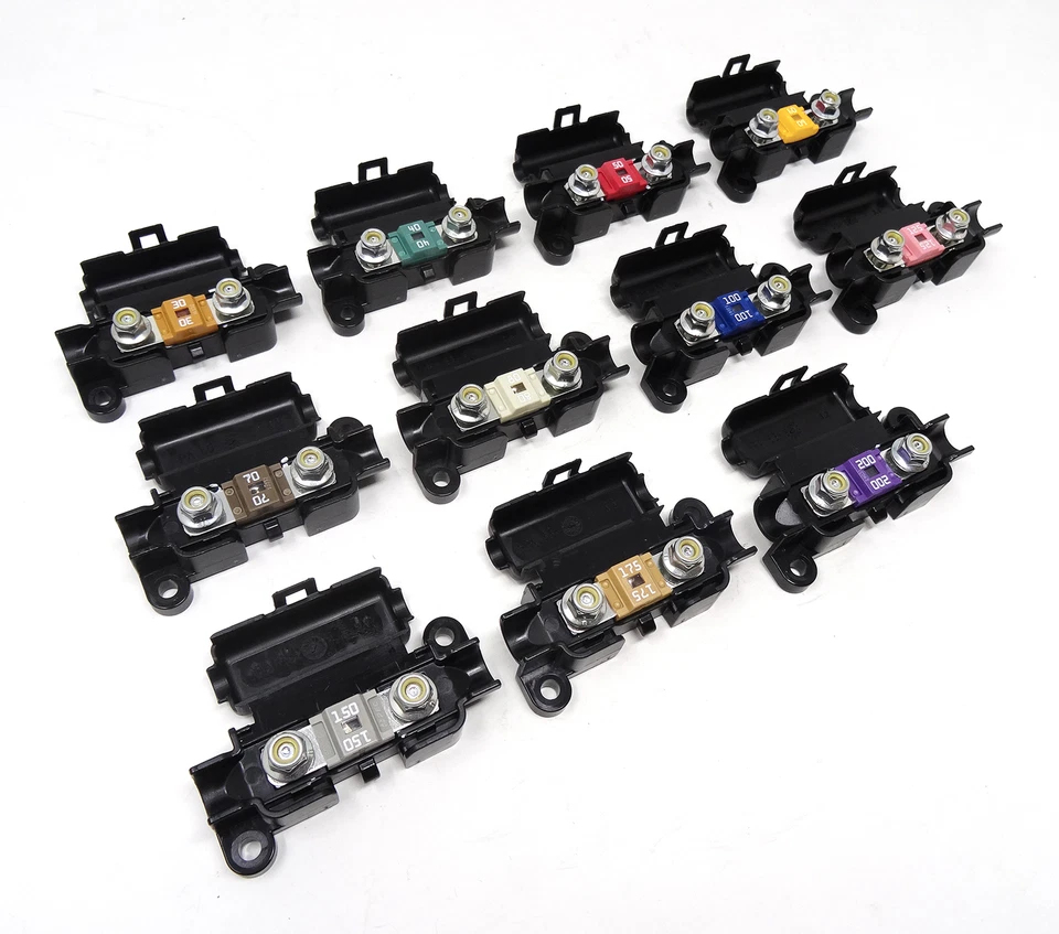 DUN-BRI GROUP MIDI/STRIP LINK FUSES WITH FUSE HOLDER QUALITY ALL AMPS 30A-200A CAR CAMPER VAN