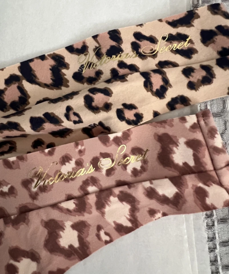 Victoria's Secret Logo solid animal print Thong Panty Small Set Of 2 - Image 3 of 4